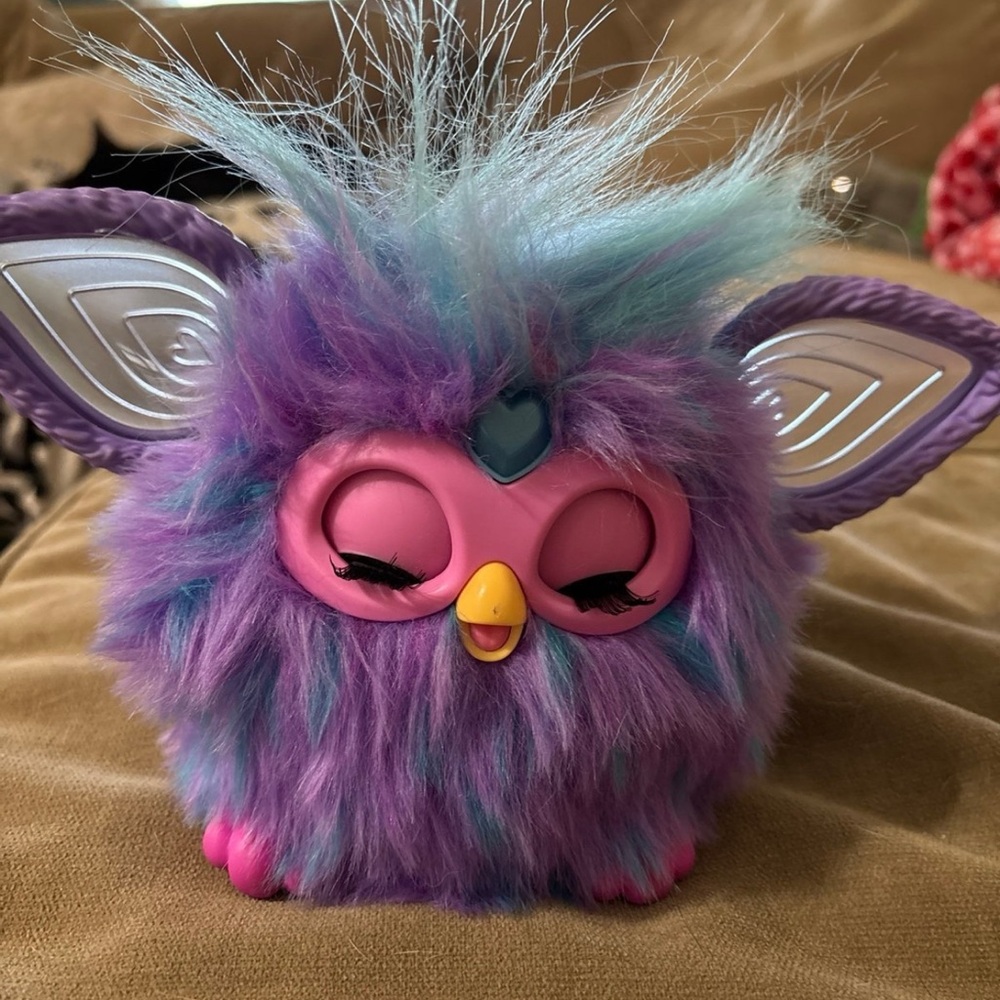 Purple and Blue Interactive Furby Toy